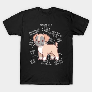 Boxer Dog Fawn Anatomy T-Shirt